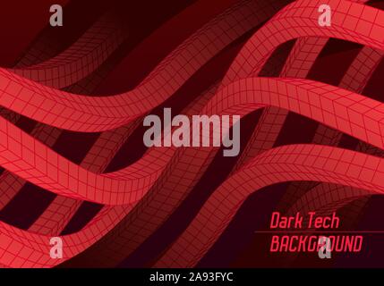 Résumé fond avec les lignes de grille 3D forme Illustration de Vecteur
