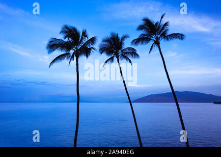 Kamaole une et deux plages, Kamaole Beach Park ; Kihei, Maui, Hawaii, États-Unis d'Amérique Banque D'Images