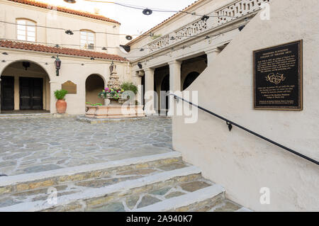 La cour Pasadena Playhouse dans le comté de Los Angeles. Ce théâtre est le théâtre officiel de l'État de Californie. Banque D'Images