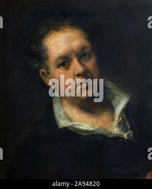 Francisco de Goya autoportrait 1815 peint par Francisco Goya (1746-1828) peintre romantique espagnol et maître portraitiste. Banque D'Images