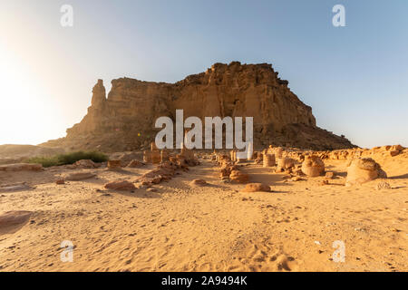 Temple d'Amun, Mont Jebel Barkal; Karima, État du Nord, Soudan Banque D'Images