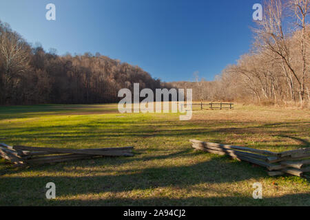 La zone agricole à Abraham Lincoln boyhood home au moyen du bouton Creek dans le Kentucky, USA Banque D'Images