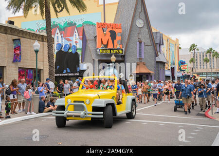 Minion Mayhem, Détestable moi, l'apparence des caractères, Parade, le complexe Universal Studios Orlando, Floride, USA Banque D'Images