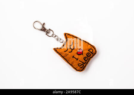 Trousseau estimé en forme chaton. Bijoux faits main. Banque D'Images