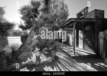 Dans GebŠude gemeindefreien der Alte Siedlung Pioneertown, nšrdlich Filmkulisse von Yucca Valley, fŸr viele Western Movies, Kalifornien, USA Banque D'Images