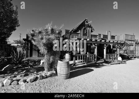 Dans GebŠude gemeindefreien der Alte Siedlung Pioneertown, nšrdlich Filmkulisse von Yucca Valley, fŸr viele Western Movies, Kalifornien, USA Banque D'Images