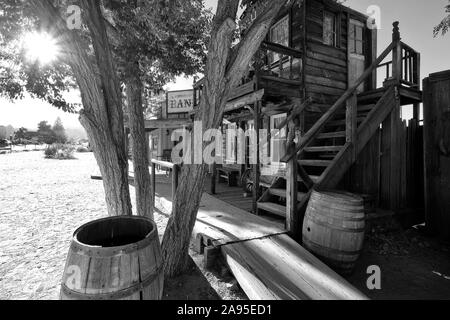 Dans GebŠude gemeindefreien der Alte Siedlung Pioneertown, nšrdlich Filmkulisse von Yucca Valley, fŸr viele Western Movies, Kalifornien, USA Banque D'Images