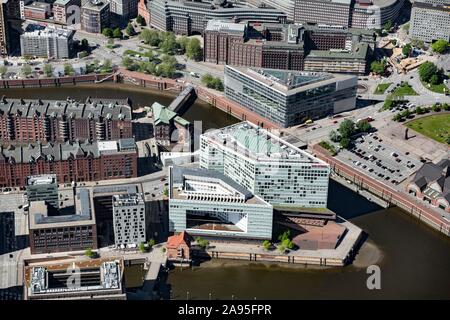 Maison d'édition et de la rédaction du Der Spiegel, Ericusspitze, Quartier Brooktorkai, Hafencity, Hambourg, Allemagne Banque D'Images