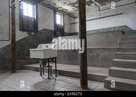 USA, New York, Ellis Island - Mai 2019 : la morgue de l'hôpital à Ellis Island Banque D'Images