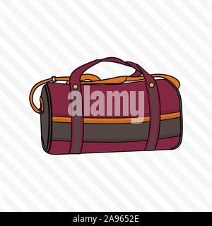 Sports, voyages, sac de sport, piscine de stockage pliant package, la femme et l'homme d'accessoires. - Vector Illustration de Vecteur