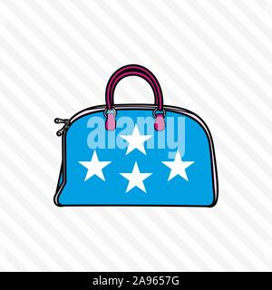 Sports, voyages, sac de sport, piscine de stockage pliant package, la femme et l'homme d'accessoires. - Vector Illustration de Vecteur