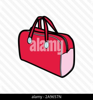 Sports, voyages, sac de sport, piscine de stockage pliant package, la femme et l'homme d'accessoires. - Vector Illustration de Vecteur