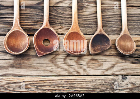 Cuillères en bois Banque D'Images