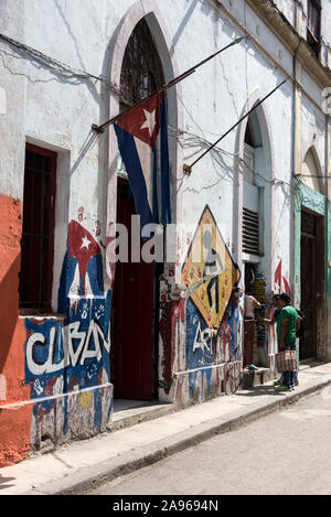 La Havane (Cuba) ancienne architecture a un mélange de différents concepts architecturaux de la période coloniale, la plupart d'une forte influence mauresque, l'espagnol, Banque D'Images