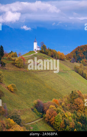 Église catholique de Saint Primoz et Felician en Slovénie près de Jamnik Banque D'Images