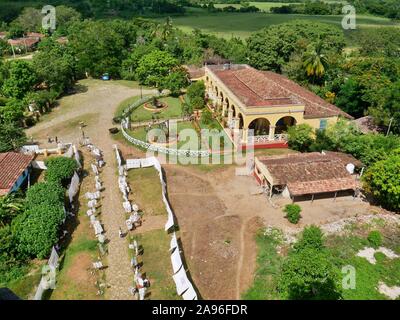 Vue depuis la tour de l'esclave dans la Valle de los Ingenios, Cuba Banque D'Images