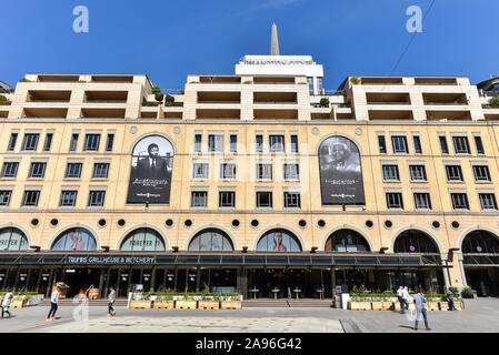 Sandton City se classe parmi l'un des plus grands centres commerciaux en Afrique, continent le point de vue de la place Nelson Mandela, Johannesburg, Afrique du Sud Banque D'Images