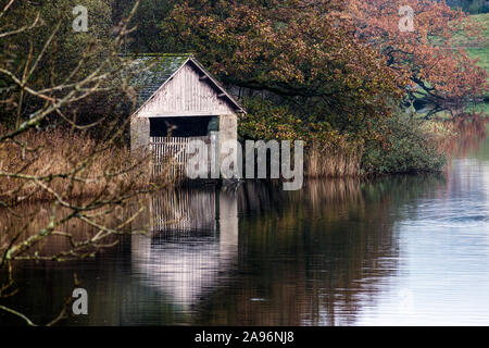 L'ancien hangar à Rydal Water, Cumbria, Royaume-Uni. Banque D'Images