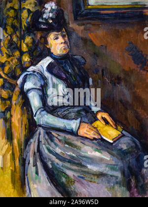 Paul Cezanne, femme assise en bleu, portrait peinture, 1902-1904 Banque D'Images