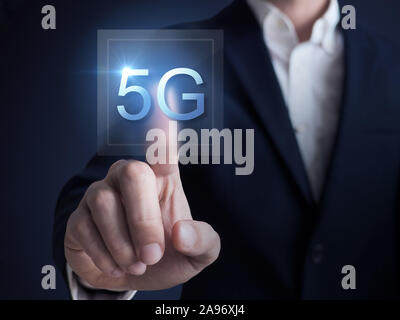 Réseau 5G Mobile Internet Wireless Business concept. Banque D'Images