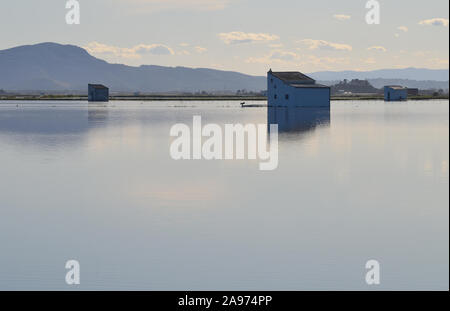 Parc naturel de s'Albufera, une zone humide d'importance internationale dans la région de Valence, est de l'Espagne Banque D'Images