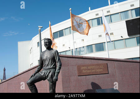 La structure de la voiture de Jimmy Bloomfield Road, Blackpool Blackpool Football Club à l'extérieur Banque D'Images