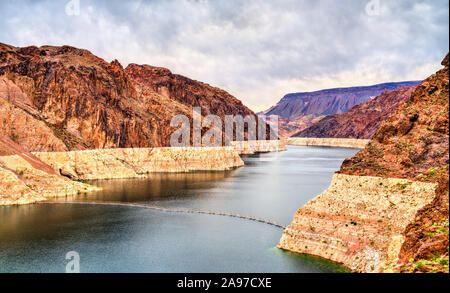 Le lac Mead au-dessus du barrage de Hoover aux États-Unis Banque D'Images