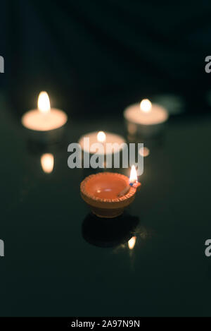 Lampes Diwali Banque D'Images