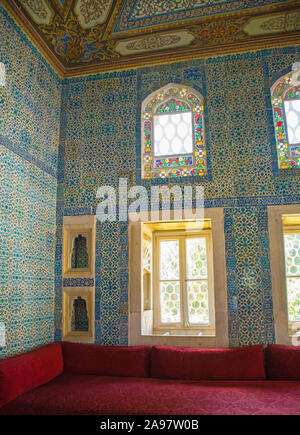 La circoncision Chambre dans le palais de Topkapi. Chaque fenêtre contient une petite fontaine Banque D'Images