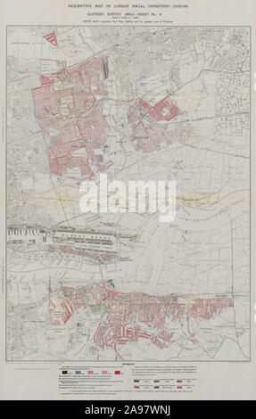 Stand / LSE CARTE DE LA PAUVRETÉ à l'est l'Aboiement Jambon Plumstead Woolwich 1931 ancien Banque D'Images