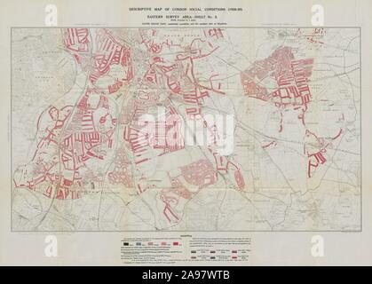 Stand / LSE CARTE DE PAUVRETÉ, Lewisham Woolwich Blackheath Syndenham 1931 ancien Banque D'Images