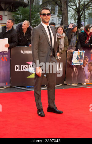 Vu arrivant pour l'Irlandais, présenté en première mondiale au Festival du Film de Londres gala soirée de clôture, Odeon Leicester Square, Londres. 13.10.19 Avec : Jack Huston Où : London, Royaume-Uni Quand : 13 Oct 2019 Source : WENN.com Banque D'Images