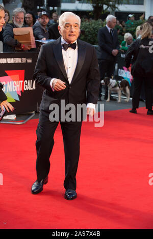 Vu arrivant pour l'Irlandais, présenté en première mondiale au Festival du Film de Londres gala soirée de clôture, Odeon Leicester Square, Londres. 13.10.19 comprend : Martin Scorsese Où : London, Royaume-Uni Quand : 13 Oct 2019 Source : WENN.com Banque D'Images