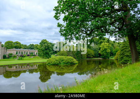 London, Royaume-Uni - 21 juillet 2019 : Hall de Lyme Anglais historique demeure seigneuriale et Park dans le Cheshire, Royaume-Uni Banque D'Images