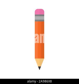 L'icône de crayon - vecteur. L'icône de crayon de couleur. Dans l'icône crayon design plat, isolé. Illustration de Vecteur