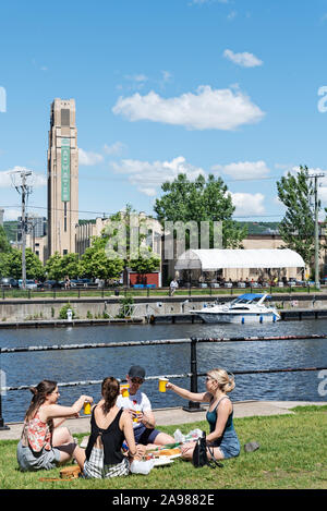 Canal de Lachine, Griffintown, Montréal, Québec, Canada Banque D'Images