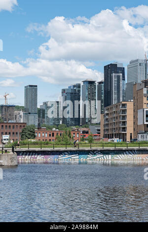 Canal de Lachine, Griffintown, Montréal, Québec, Canada Banque D'Images