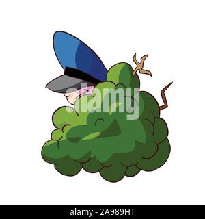 Colorful vector illustration d'un agent de police de la circulation de dessin animé Illustration de Vecteur