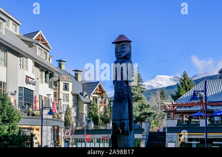 Bienvenue Salish de la côte de la Figure, Whistler, British Columbia, Canada Banque D'Images