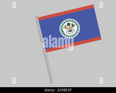 Drapeau national du Belize . couleurs d'origine et de proportion. Illustration vectorielle, simplement, en provenance de pays. Illustration de Vecteur