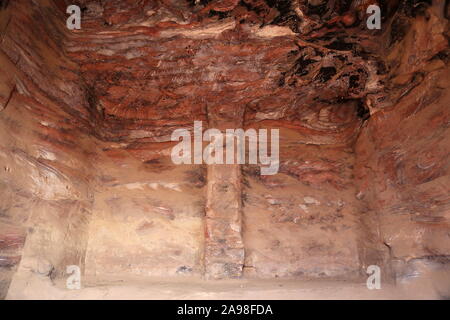 Palace tombe (Qabr Al Qasr), des tombes royales, vue du Trésor Trail, Petra, Wadi Musa, le Gouvernorat de Ma'an, Jordanie, Moyen-Orient Banque D'Images