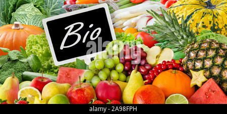 Bio fruits et légumes biologiques Banque D'Images