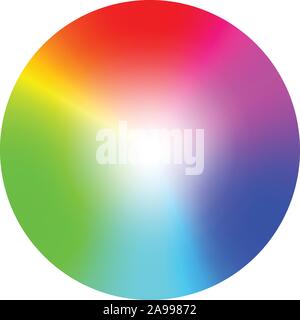La roue ou cercle avec variations coloristic round table Illustration de Vecteur