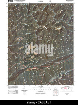 Carte TOPO USGS KENTUCKY KY Bledsoe 20110131 TM Banque D'Images