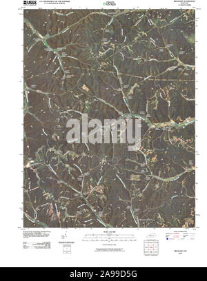 Carte TOPO USGS KENTUCKY KY Brushart 20100422 TM Banque D'Images