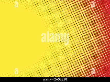 Demi-ton style pop art rétro arrière avec Comic points Illustration de Vecteur