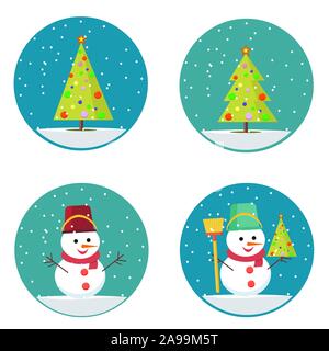Décoration de Noël pour la maison de vacances. Illustration de Vecteur