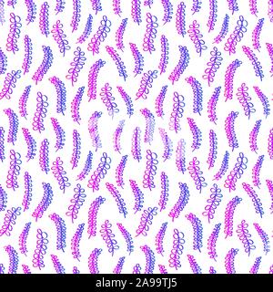 Résumé fond botanique. Modèle sans couture de couleur avec des feuilles. Hand drawn vector background. Vecteur de couleur arrière-plan. Illustration de Vecteur