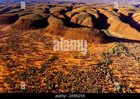 Vue aérienne de la George Gill varie dans les centre de l'Australie dans le Territoire du Nord Banque D'Images