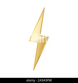 Icône représentant un éclair. Vector illustration. L'icône de l'Eclair d'isolé sur fond blanc. Illustration de Vecteur